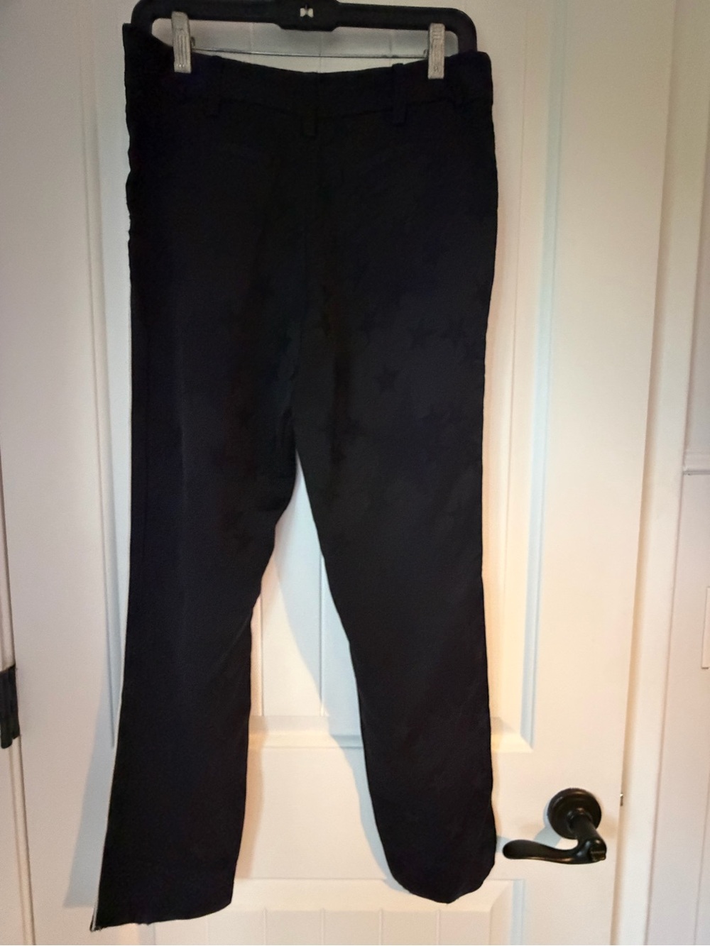 SMYTHE Pyjama Pants Black Star Jacquard Contrast Piping Size 2 - Picture 7 of 9
